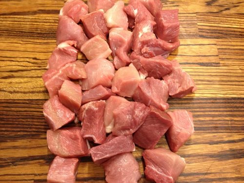 Svinekød i tern 1 kg